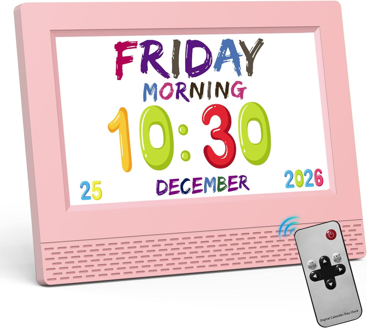 Kids Digital Alarm Clock with Voice Scene Reminders, 7" Eye-Caring Display