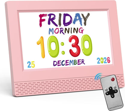 Kids Digital Alarm Clock with Voice Scene Reminders, 7" Eye-Caring Display