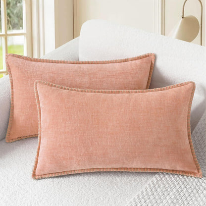Decorative Couch Throw Pillow Covers 20 X 12 Inches Dusty Pink