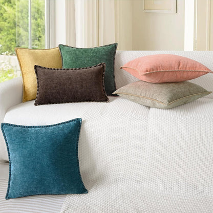 Decorative Couch Throw Pillow Covers 20 X 12 Inches Dusty Pink