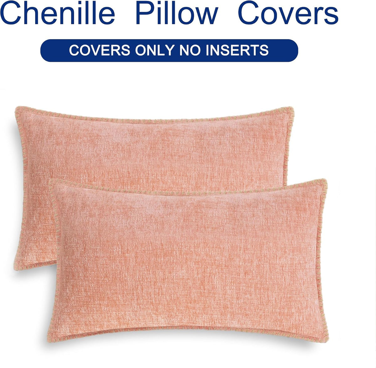 Decorative Couch Throw Pillow Covers 20 X 12 Inches Dusty Pink