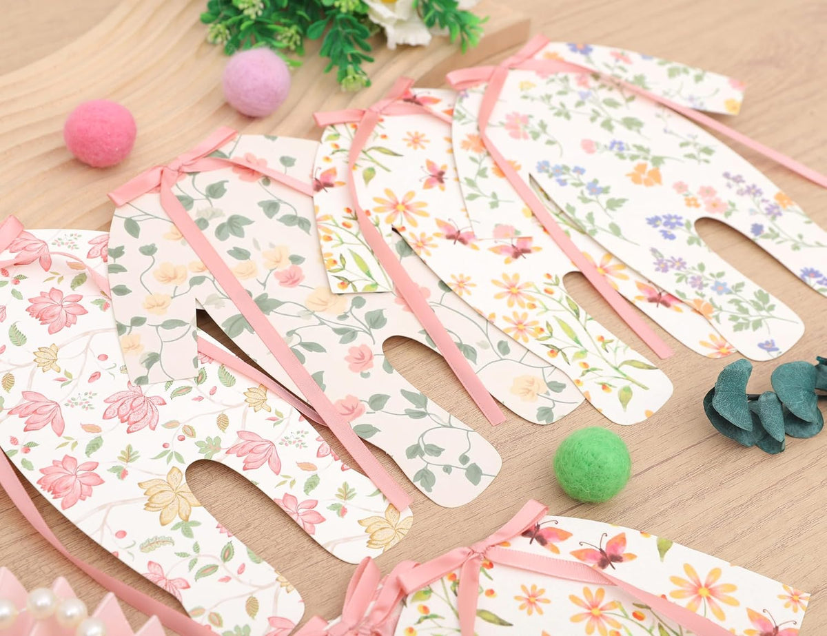 7pcs Neutral Baby Shower Bunting - Pink Baby Pajamas with Ribbon Bows, Gender-Revealing Neutral Party Supplies, Clothesline Birthday Party Banner (Baby Shower Banner Pink)