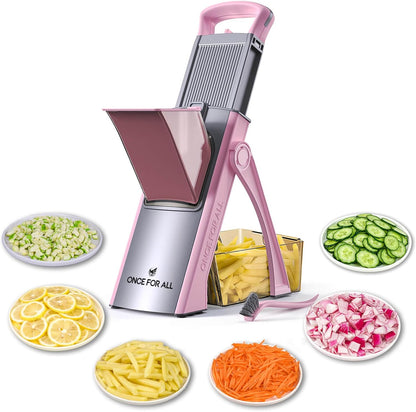 Safe Mandoline Slicer Plus, Bigger Size, Kitchen Slicer, Pink