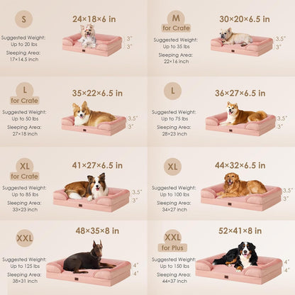 Orthopedic Small Dog Bed, Waterproof Memory Foam Washable Pet Beds