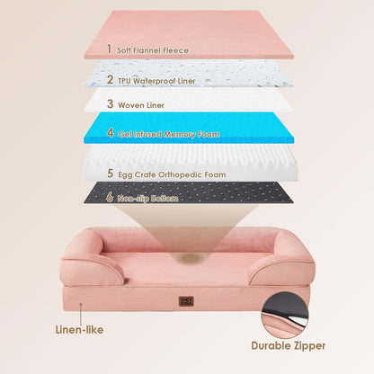 Orthopedic Small Dog Bed, Waterproof Memory Foam Washable Pet Beds