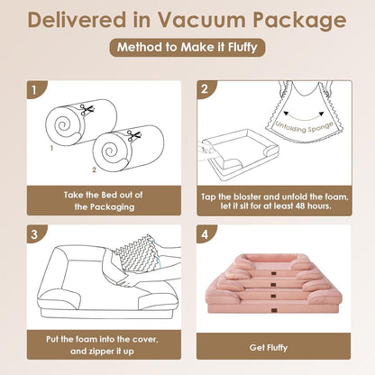 Orthopedic Small Dog Bed, Waterproof Memory Foam Washable Pet Beds