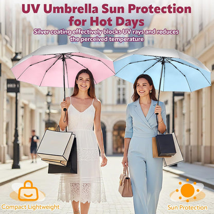 UV Umbrella for Sun Protection, Travel Compact Sun Umbrellas 46Inch