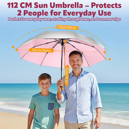 UV Umbrella for Sun Protection, Travel Compact Sun Umbrellas 46Inch
