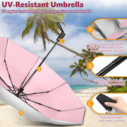 UV Umbrella for Sun Protection, Travel Compact Sun Umbrellas 46Inch