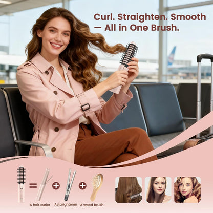 Cordless Hair Curling Iron, Portable 1.5" Hair Curler Rechargeable