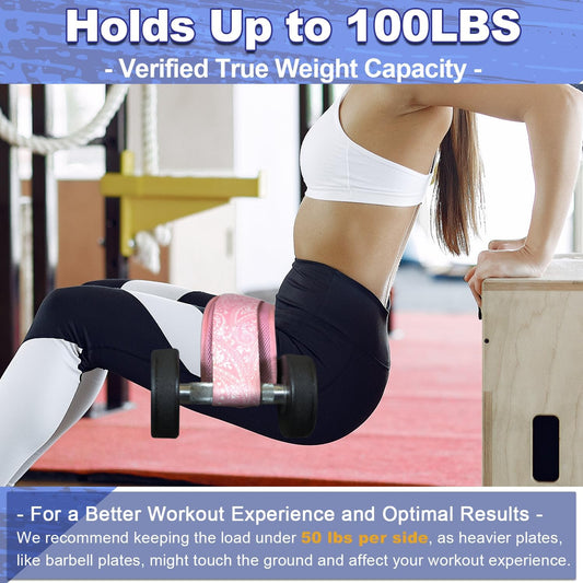 Hip Thrust Belt for Glutes & Squats, Support up to 100 lbs, Home Gym