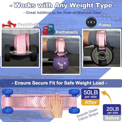 Hip Thrust Belt for Glutes & Squats, Support up to 100 lbs, Home Gym