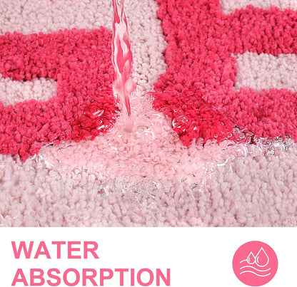 Get Naked Bath Mat Pink Cute Bathroom Rugs 16”x24”