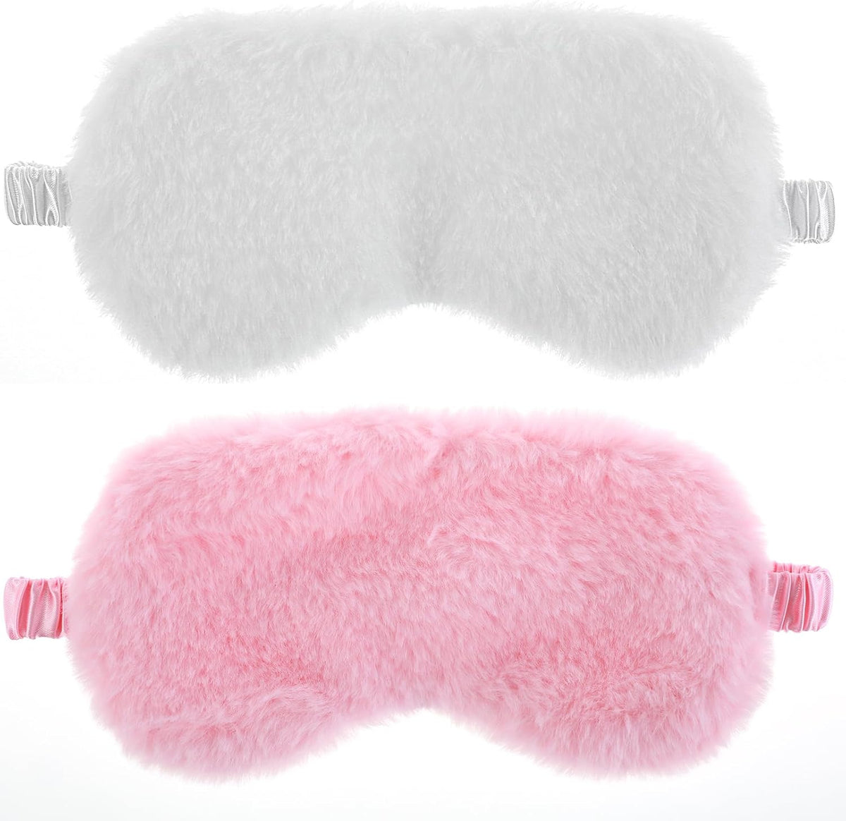 2pcs Blindfolds for Kids, Comfortable White and Pink Eye Mask