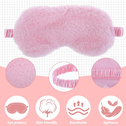 2pcs Blindfolds for Kids, Comfortable White and Pink Eye Mask