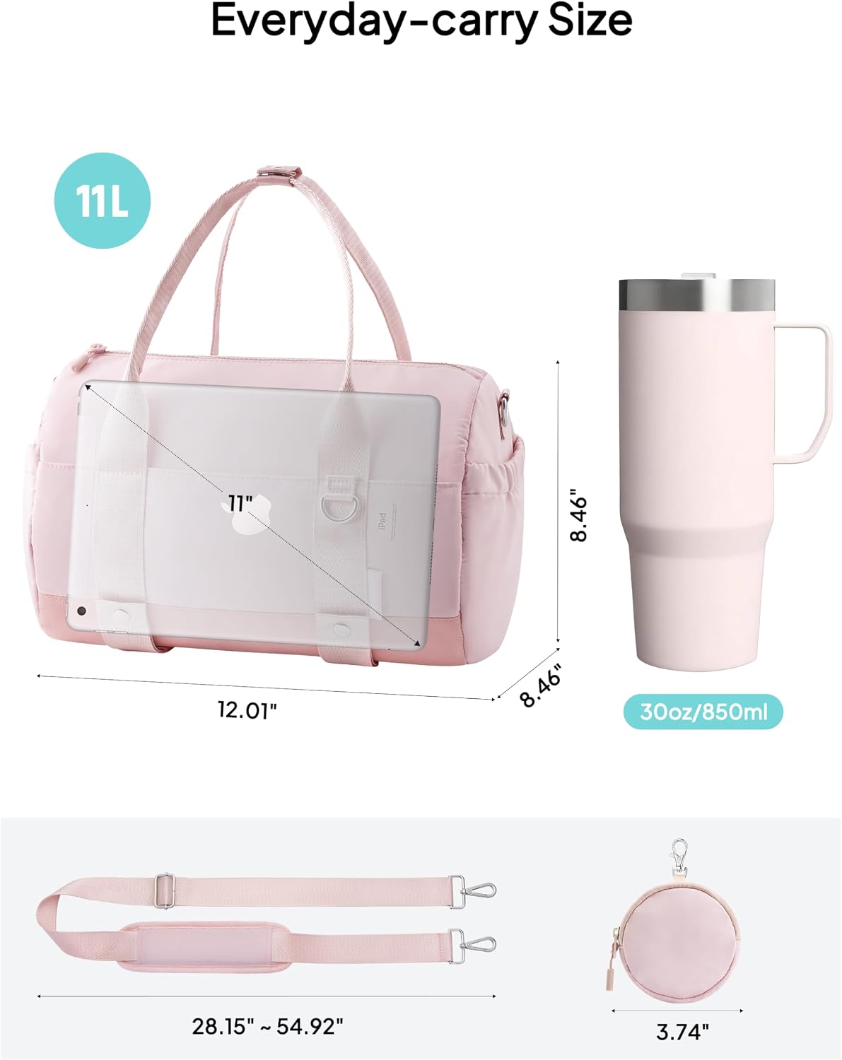 Small Gym Bag for Women Mini Sports Yoga Bag with Yoga Mat Holder