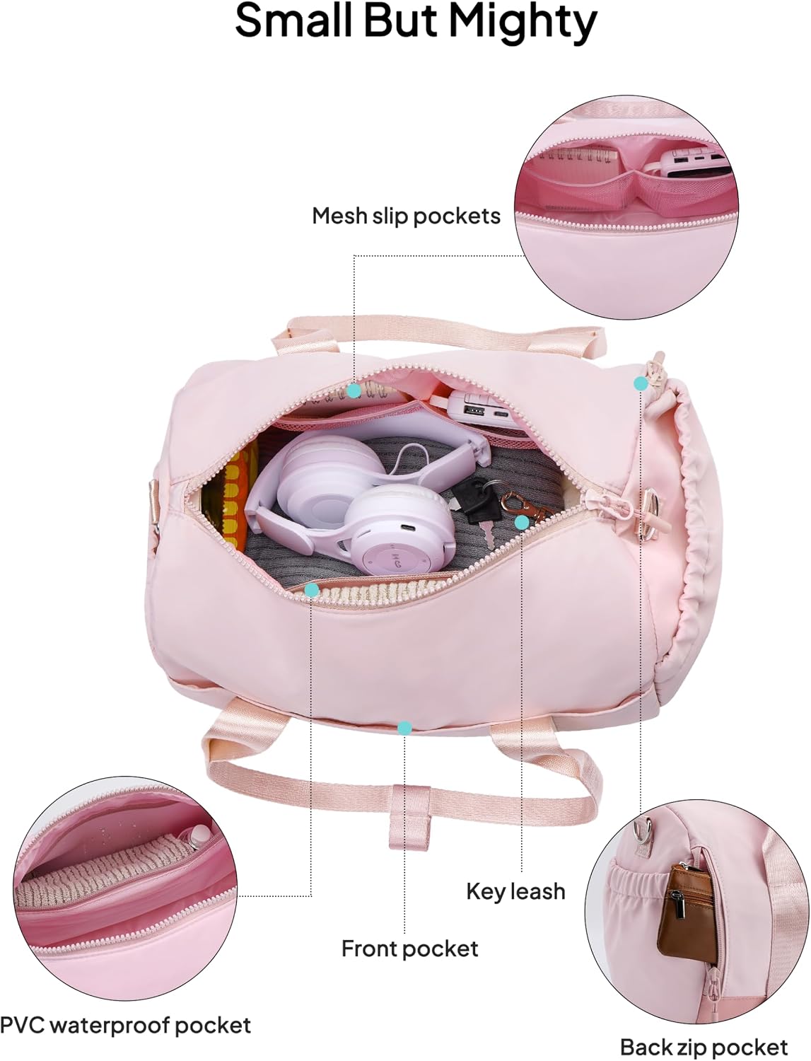 Small Gym Bag for Women Mini Sports Yoga Bag with Yoga Mat Holder