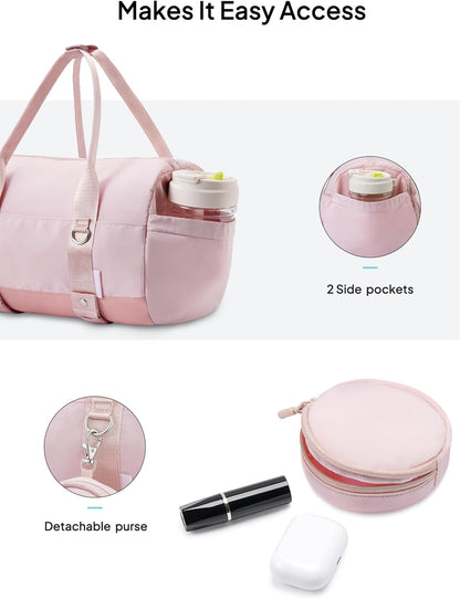 Small Gym Bag for Women Mini Sports Yoga Bag with Yoga Mat Holder