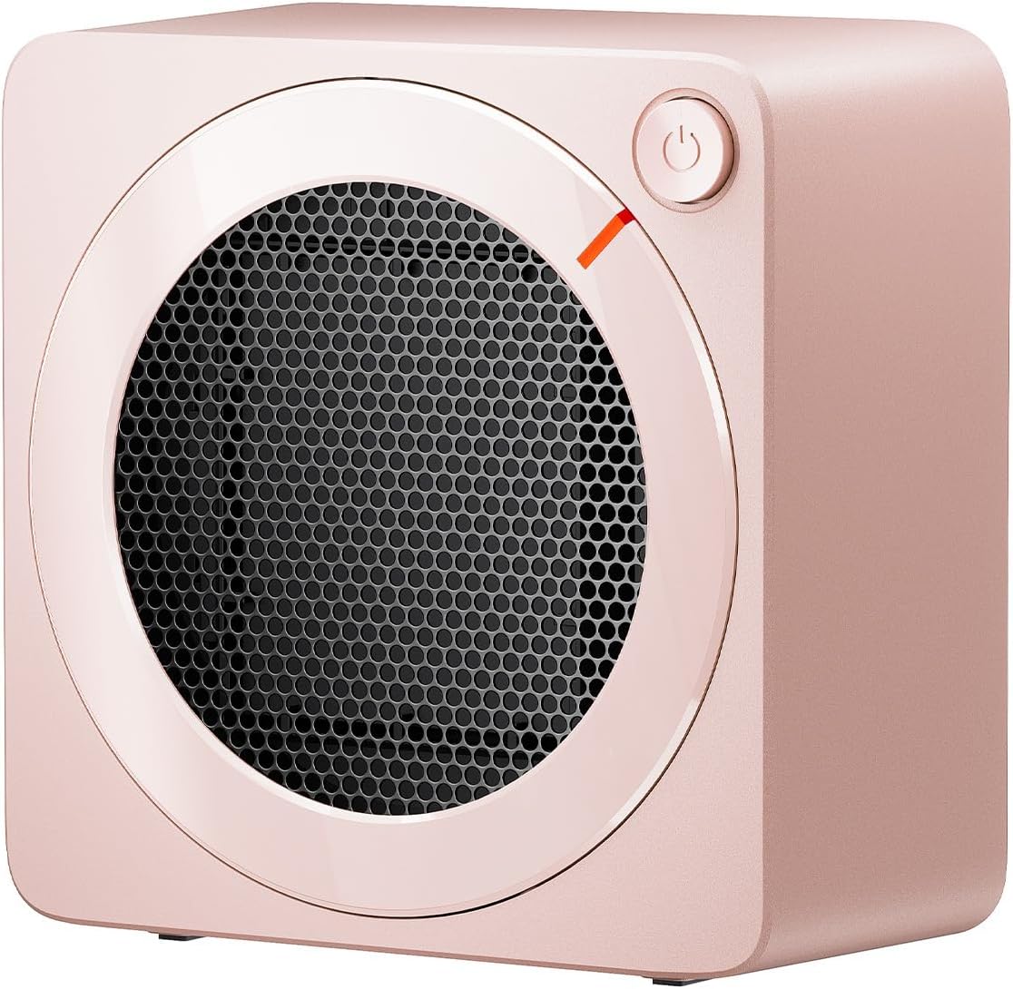 Mini Space Heater, 500W Fast Heating Portable Desk Electric Heater