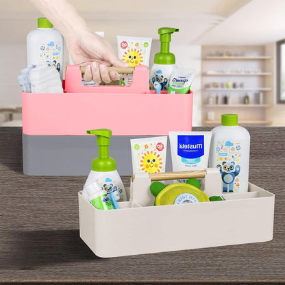 Baby Shower Caddy Plastic Nursery Portable Storage Organizer Pink