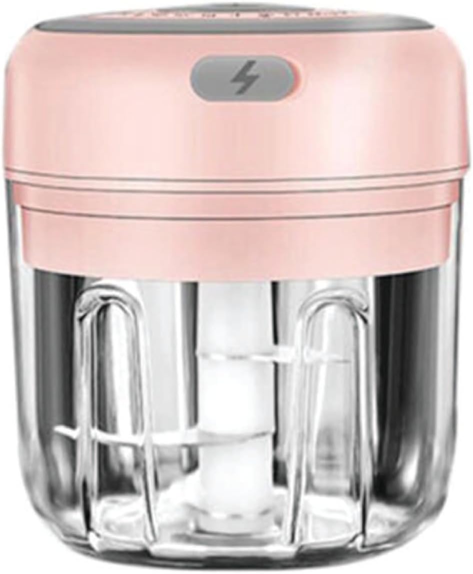 Vegetable Chopper - 300ML Electric Garlic Press Chopper For Kitchen,Cordless Mini Blender,Food, Salad, Meat,Veggie Chopper (PINK)