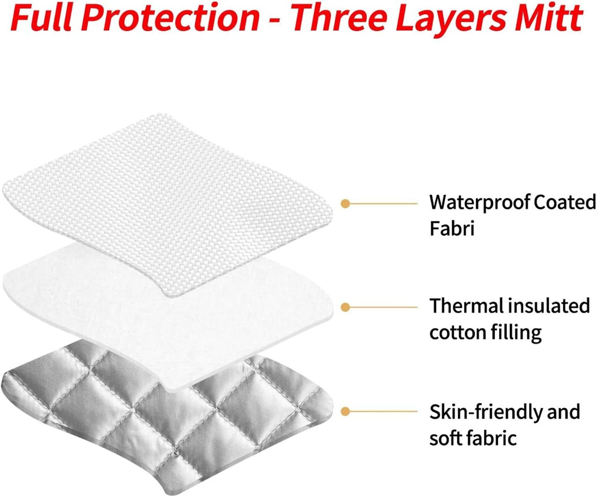 3PCS Oven Mitts and Pot Holders Sets, Solid Soft Light Pink Oven Mitts Set Heat Resistant Kitchen Microwave Gloves Safe for Baking,Cooking, BBQ