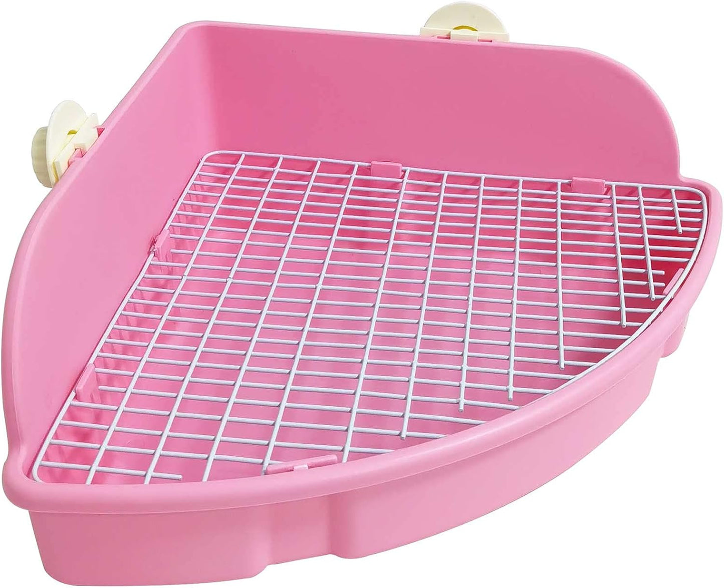 kathson Large Rabbit Litter Box Bunny Corner Toilet Box Potty Trainer Bigger Pet Pan Small Animal Cage Toilet Bedding Box Fanshaped for Adult Guinea Pigs Chinchilla Ferret Galesaur
