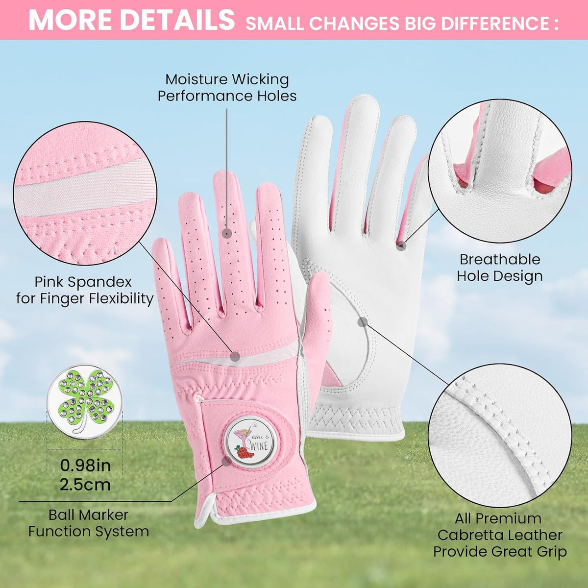 Premium Comfortable Women's Golf Glove Value Set
