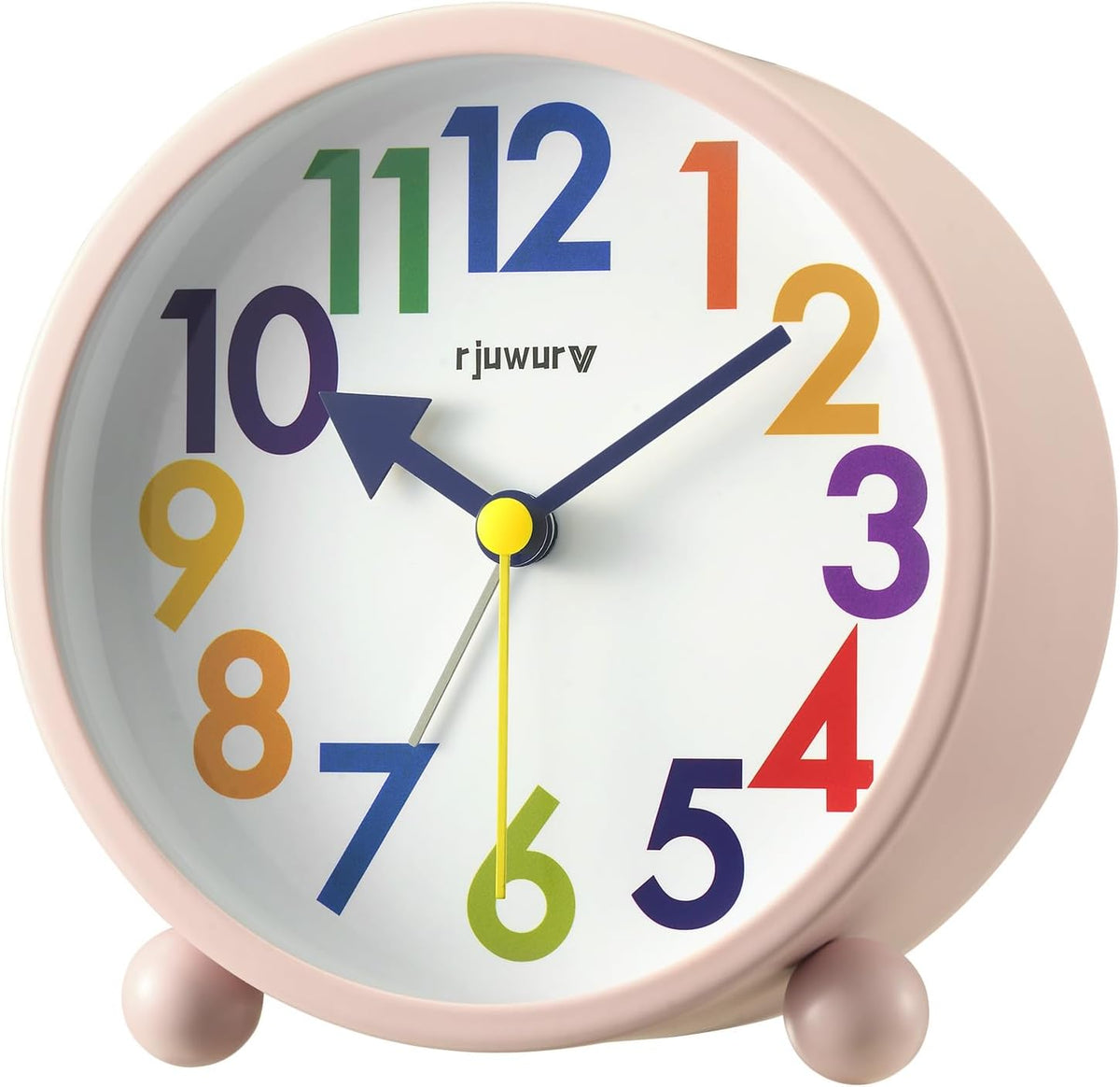 Metal Super Silent Beep Alarm Clock, Desk Alarm Clock Bedroom Clock, Child Interest Alarm Clock(Misty Pink)