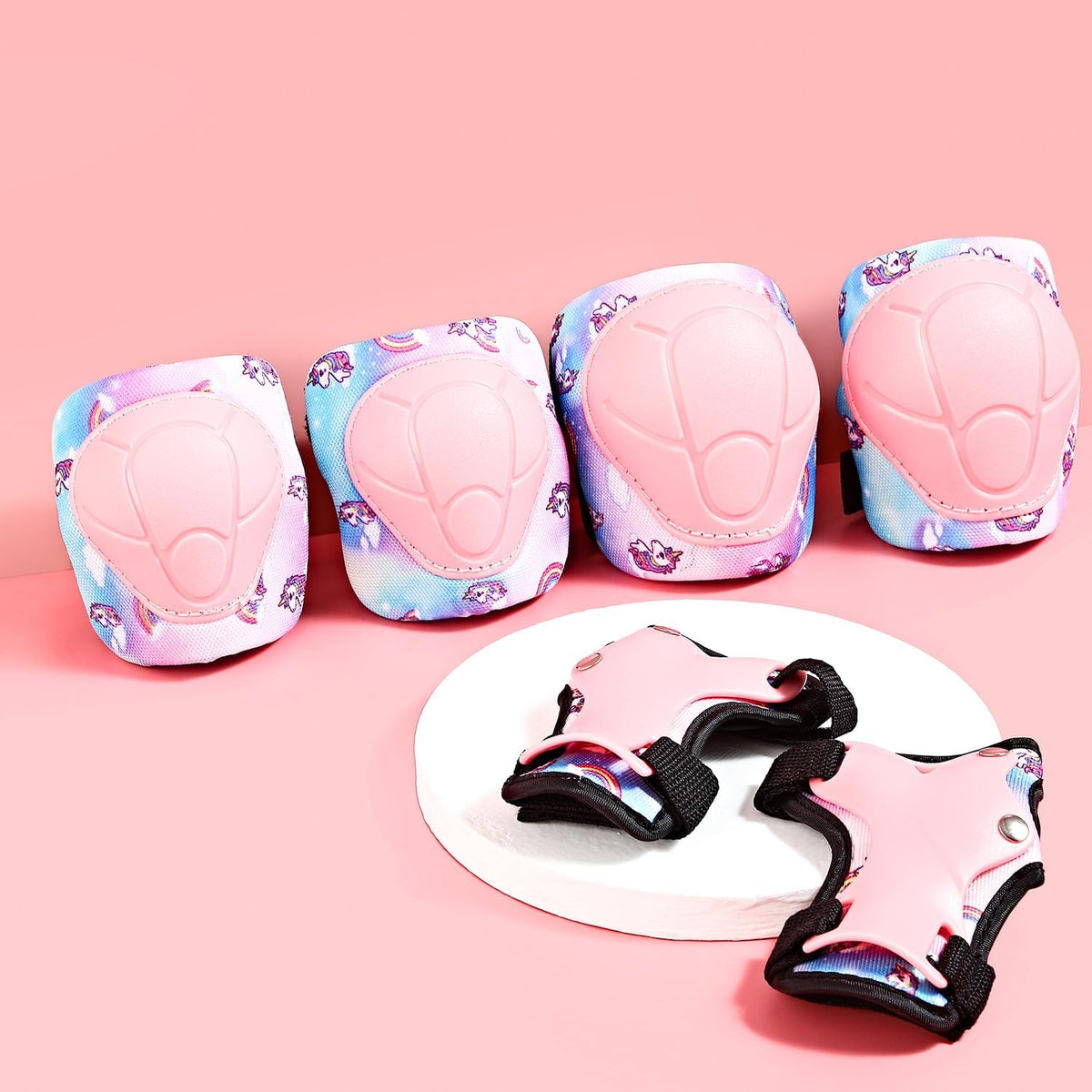 Kids Helmet with Knee Pads Elbow Pads and Wrist Guards,Child Protective Gear for Boys Girls Age 3-5-8 Years fit Roller Skates, Skateboarding, Scooter Bicycle Skate Scooter Skateboard