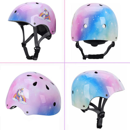Kids Helmet with Knee Pads Elbow Pads and Wrist Guards,Child Protective Gear for Boys Girls Age 3-5-8 Years fit Roller Skates, Skateboarding, Scooter Bicycle Skate Scooter Skateboard
