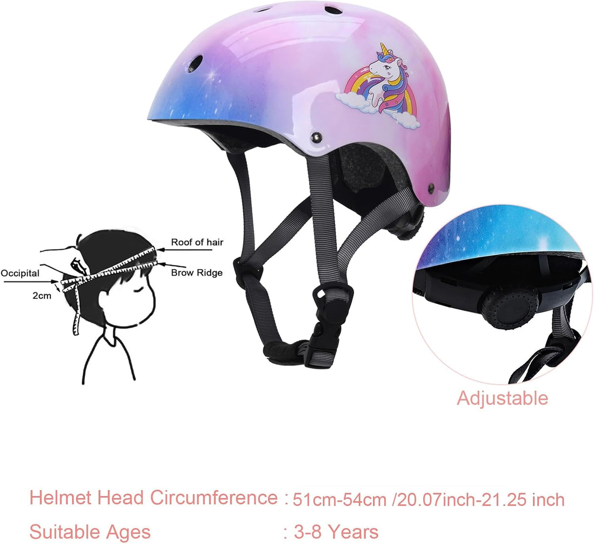 Kids Helmet with Knee Pads Elbow Pads and Wrist Guards,Child Protective Gear for Boys Girls Age 3-5-8 Years fit Roller Skates, Skateboarding, Scooter Bicycle Skate Scooter Skateboard