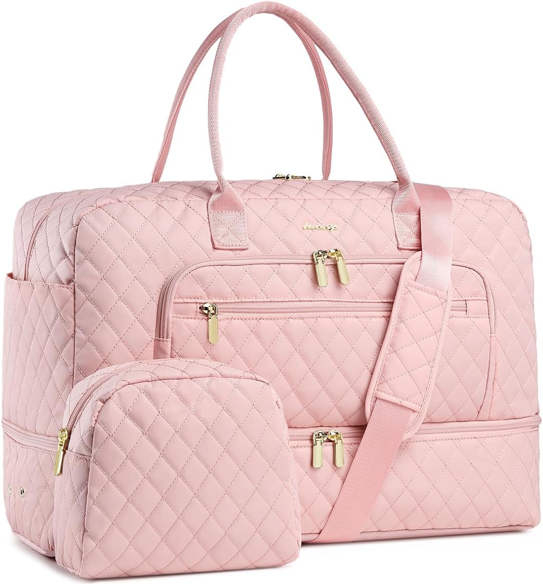 Large Travel Duffle Bags for Women: Weekender Bag with Shoe Compartment