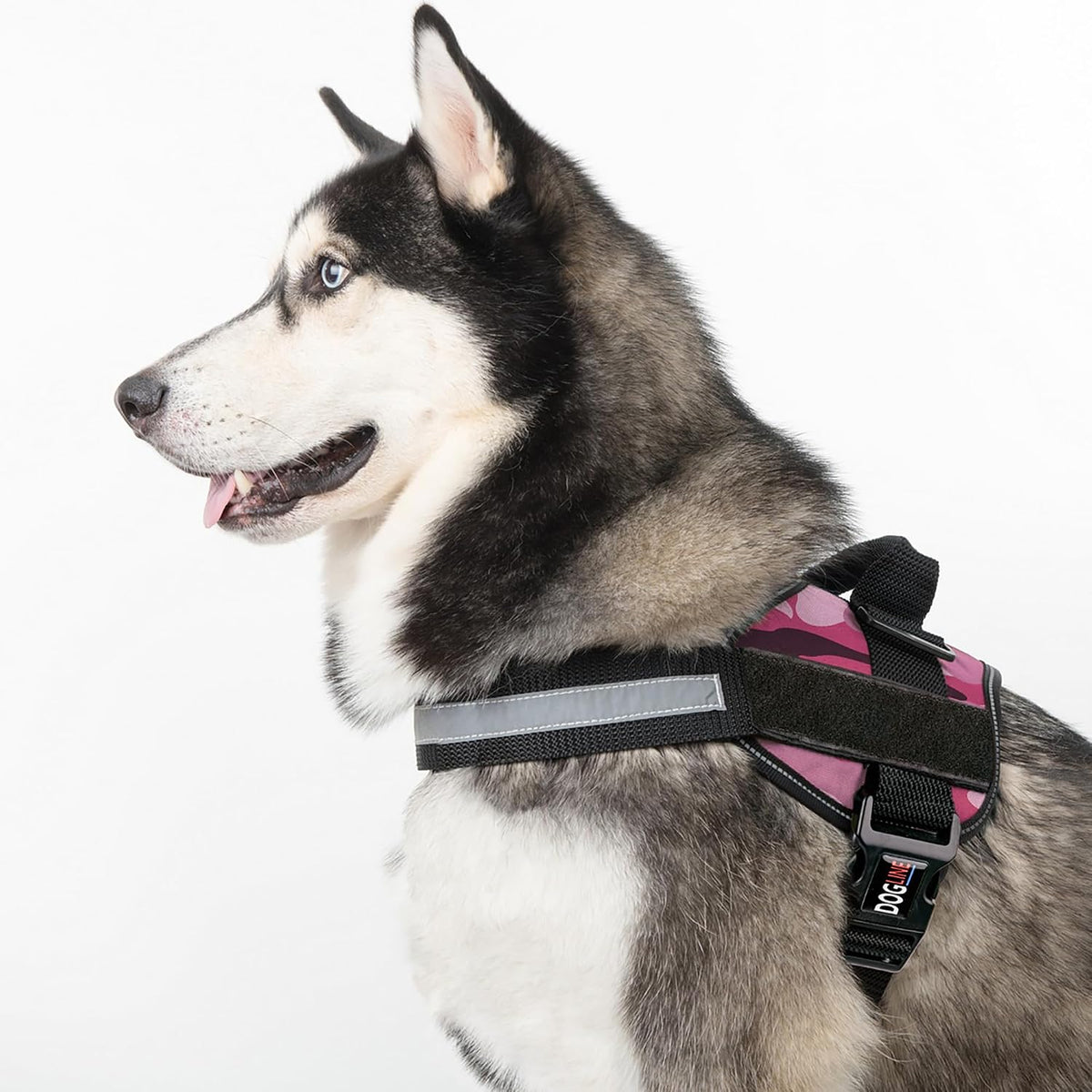 Dog Harness, Reflective No-Pull Adjustable Vest with Handle for Walking, Training, Breathable, No - Choke Harness for Small, Medium or Large Dogs Room for Patches Girth 15 to 18 in Pink Camo