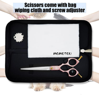 6.5'' Small Pink Straight Dog Grooming Scissors