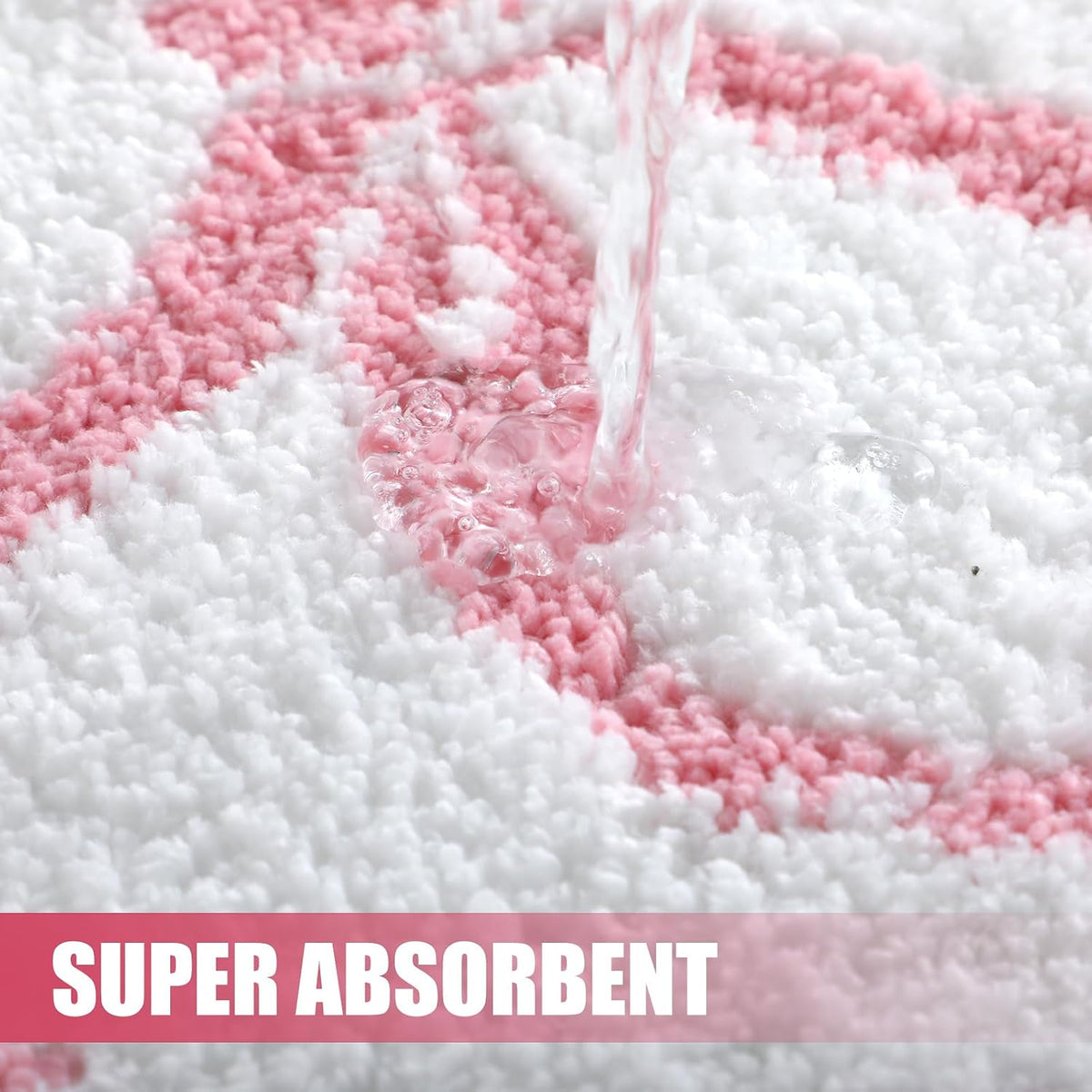 Pink Bow Bathroom Rug Bow Toilet Rugs 20 x 20 Inches U Shaped Luxury Scalloped Bathroom Decor Non Slip Cute Microfiber Soft Plush Bath Mat Coquette Stuff for Toilet Back to School Shower