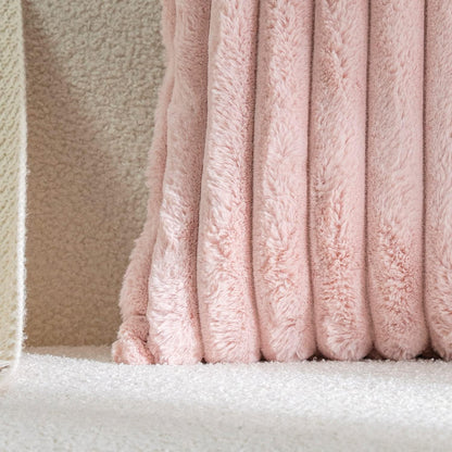 Pack of 2,Double-Sided Faux Fur Plush Decorative Throw Pillow Covers Fuzzy Striped Soft Pillowcase Cushion Covers for Sofa Couch Bedroom