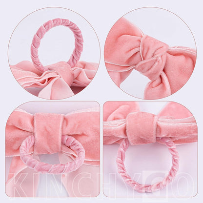 15 Pack Napkin Rings Velvet 4.05 x 4.92 Inch Bow Serviette Ring