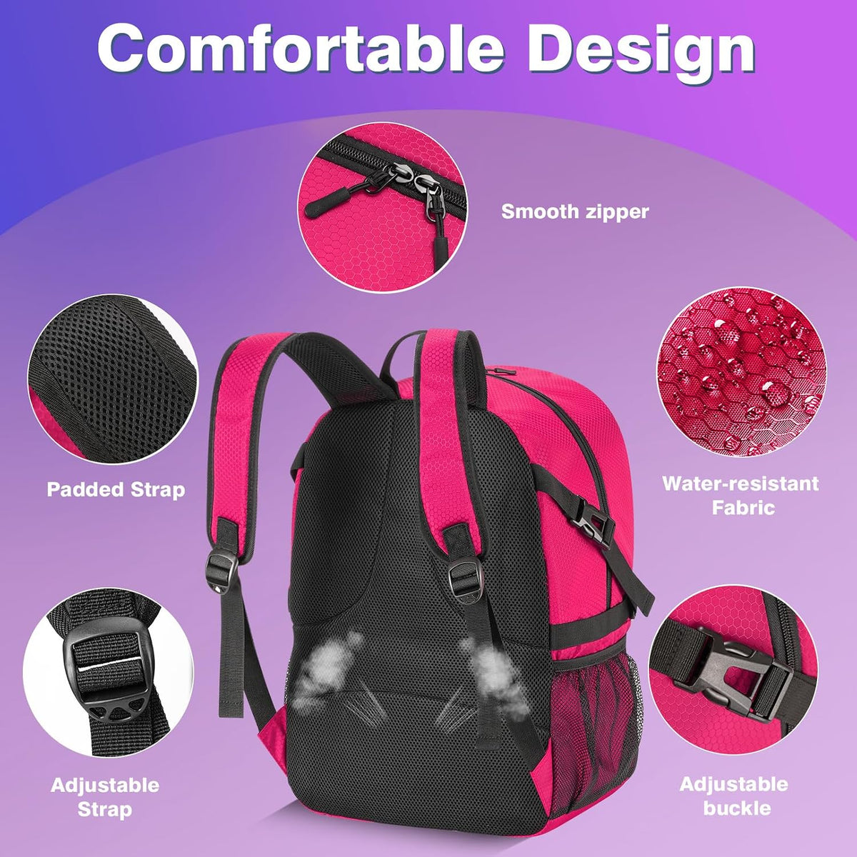Basketball Bag Backpack with Ball & Shoes Compartment for Soccer Ball Volleyball Football, Large Sports Bag Backpack