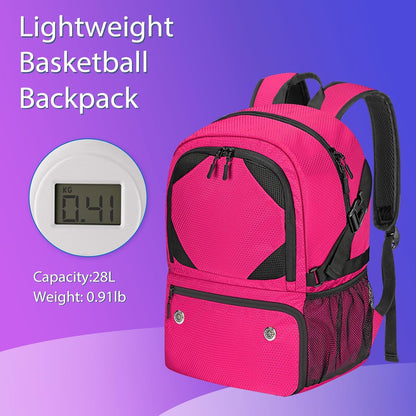 Basketball Bag Backpack with Ball & Shoes Compartment for Soccer Ball Volleyball Football, Large Sports Bag Backpack