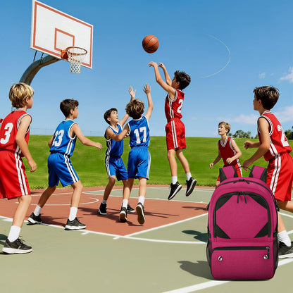 Basketball Bag Backpack with Ball & Shoes Compartment for Soccer Ball Volleyball Football, Large Sports Bag Backpack