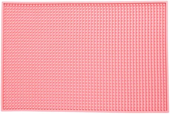 Non-Slip Rubber Bar Mat Bar Runner Glass Drip Tray,Pink,11.8 * 17.7in