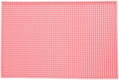 Non-Slip Rubber Bar Mat Bar Runner Glass Drip Tray,Pink,11.8 * 17.7in
