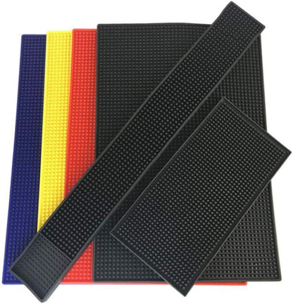 Non-Slip Rubber Bar Mat Bar Runner Glass Drip Tray,Pink,11.8 * 17.7in