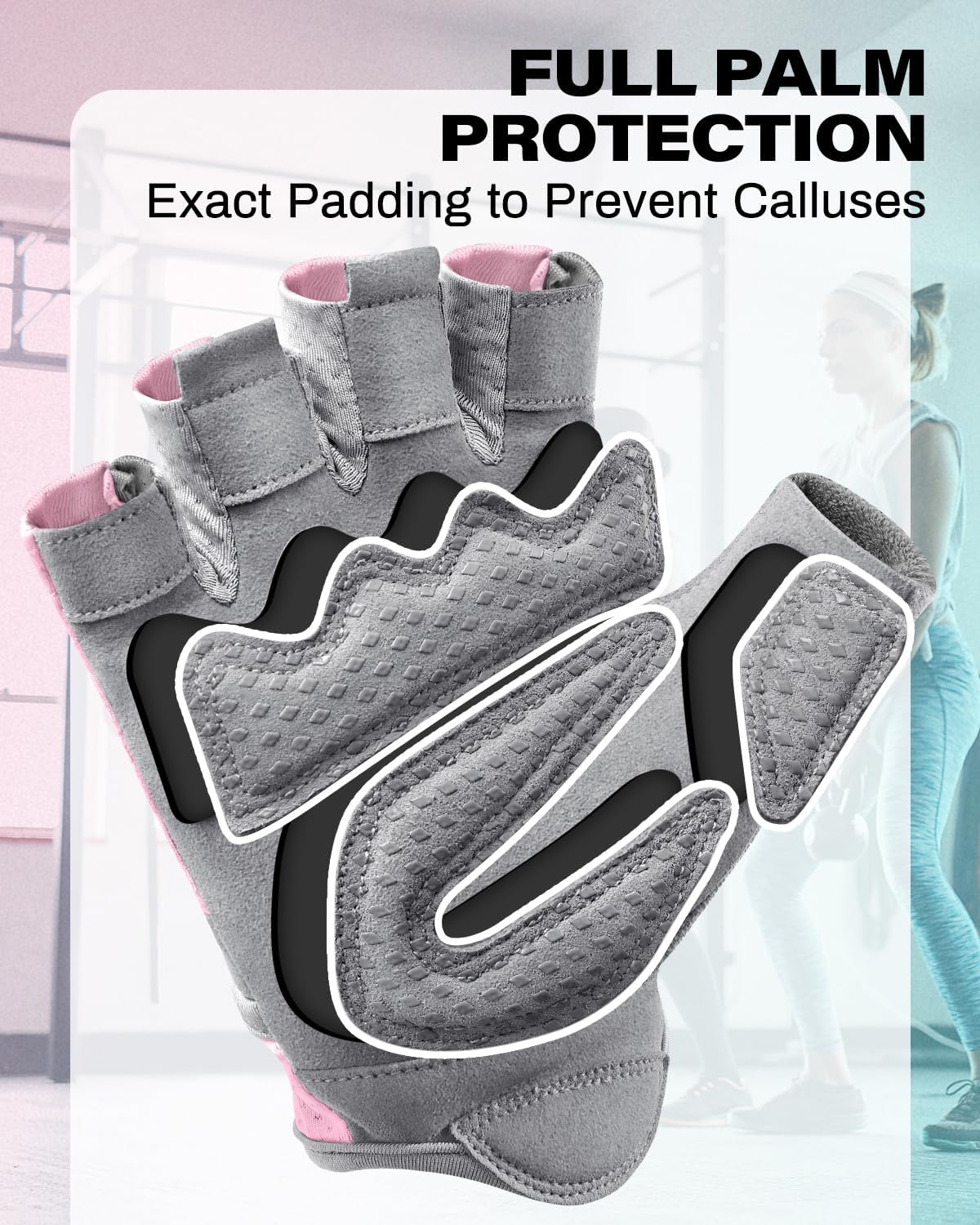 Workout Gloves for Women and Men, Breathable & Padded Gym Gloves