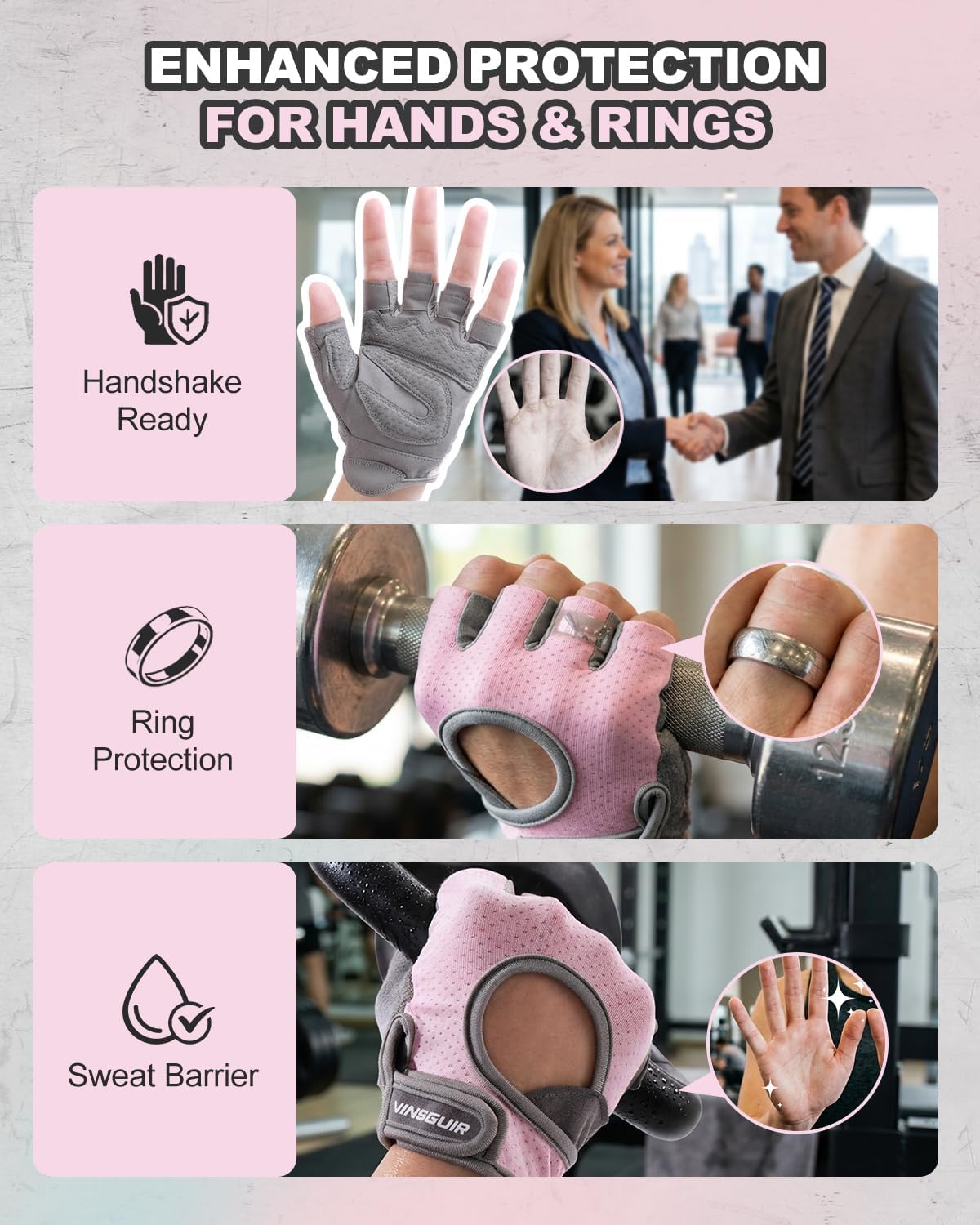 Workout Gloves for Women and Men, Breathable & Padded Gym Gloves