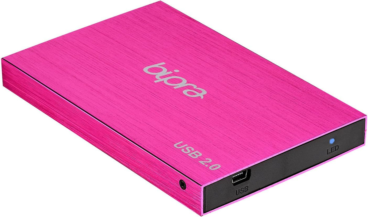 1TB USB 2.0 External Pocket Slim Hard Drive - Sweet Pink - Ntfs