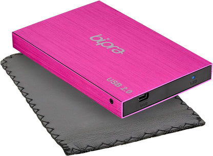 1TB USB 2.0 External Pocket Slim Hard Drive - Sweet Pink - Ntfs