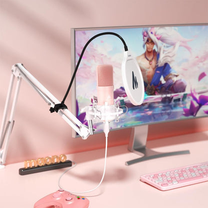 A04 Pink USB Microphone, 192kHz/24Bit Condenser Mic for PC Podcast