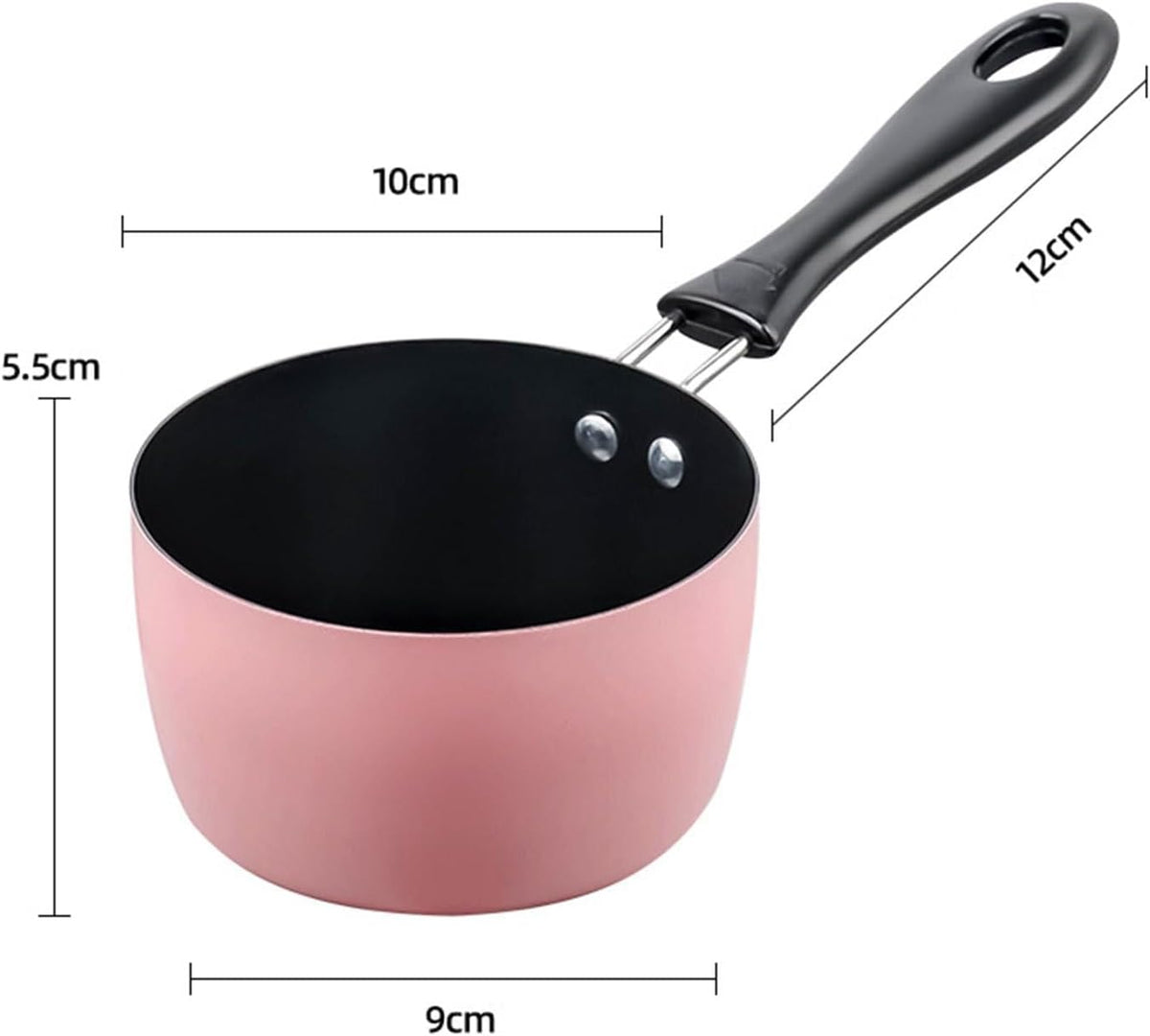 Milk Pan,Small Saucepan Cookware Butter Warmer,Sauce Pan Soup Pot,Sauce Pan for Outdoor Top Breakfast,Induction Cooker Pink